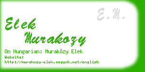 elek murakozy business card